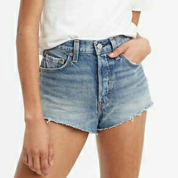 Levi’s Button Fly 501 Super Short Shorts NWT 30 - Picture 4 of 10